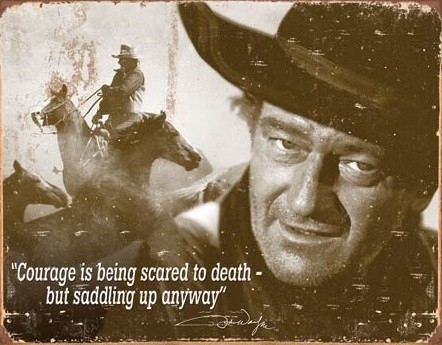 Posters Plechová cedule John Wayne - Courage, (40 x 31,5 cm)