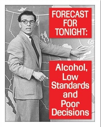Posters Plechová cedule Ephemera - Tonight's Forecast, (31,5 x 40 cm)