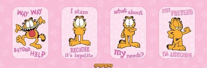 Posters Plakát, Obraz - GARFIELD - pink, (91 x 30 cm)