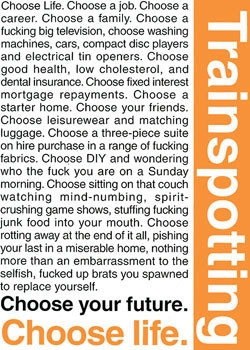 Posters Plakát, Obraz - TRAINSPOTTING - choose life, (61 x 91,5 cm)