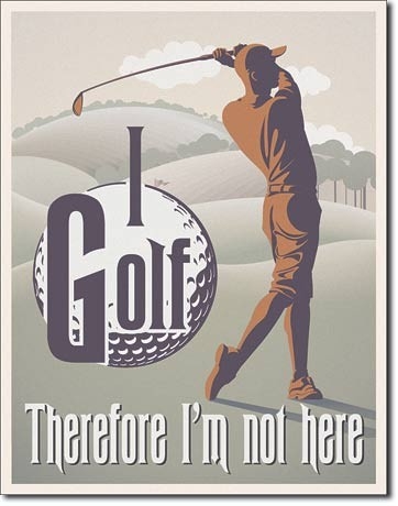 Posters Plechová cedule I Golf, (12,5 x 16 cm)