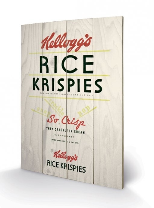 Posters Obraz na dřevě - VINTAGE KELLOGGS - rise krispies, (40 x 59 cm)