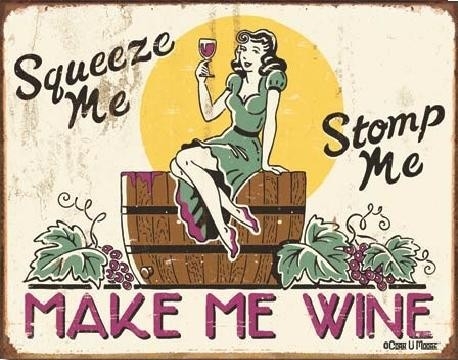 Posters Plechová cedule MOORE - make me wine, (41 x 32 cm)