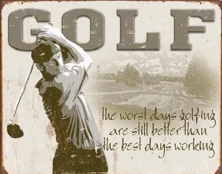 Posters Plechová cedule GOLF - best days, (41 x 32 cm)
