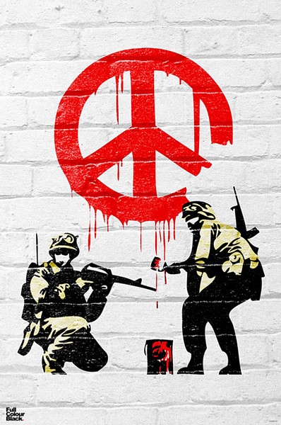 Posters Plakát, Obraz - Banksy - Peace soldiers, (61 x 91,5 cm)
