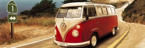 Posters Plakát, Obraz - VW Volkswagen Californian - Route on, (158 x 53 cm)