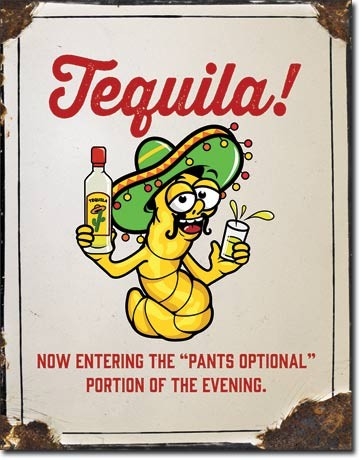Posters Plechová cedule Tequila - Pants Optional, (30 x 42 cm)