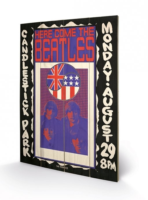 Posters Obraz na dřevě - The Beatles - Here Come The Beatles, (40 x 59 cm)