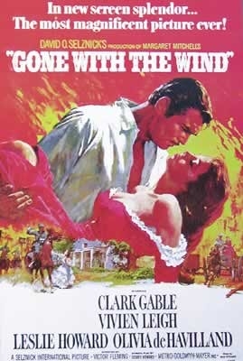 Posters Plakát, Obraz - Gone with the wind - Vivian Leigh, Clark Gable, (66,5 x 99 cm)