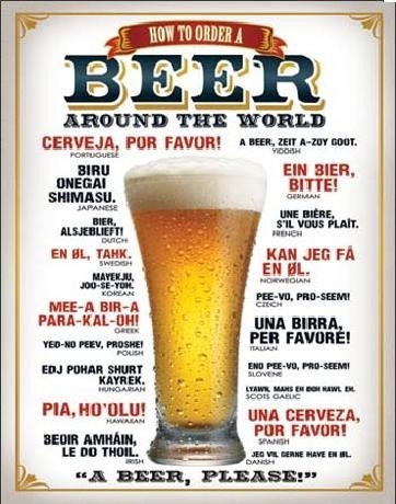 Posters Plechová cedule PIVO - Jak si objednat pivo, (31,5 x 40 cm)