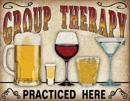 Posters Plechová cedule Group Therapy, (40 x 31,5 cm)