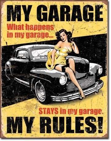 Posters Plechová cedule LEGENDS - my garage, (32 x 41 cm)
