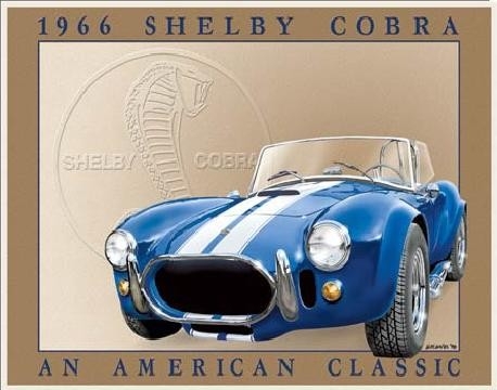 Posters Plechová cedule SHELBY COBRA, (41 x 32 cm)