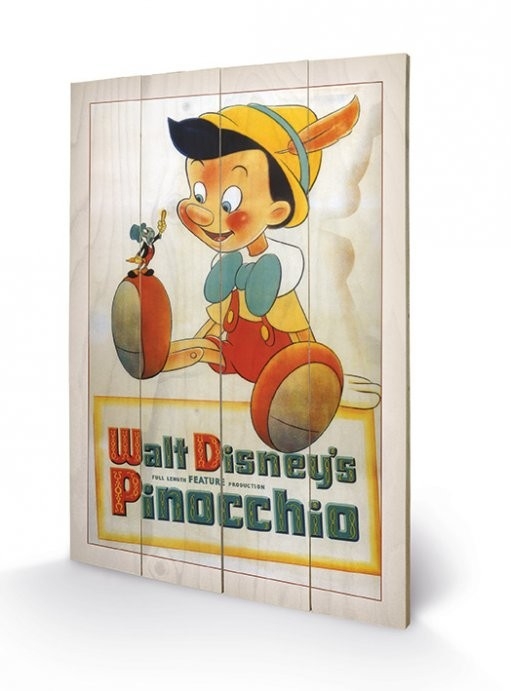 Posters Obraz na dřevě - Pinocchio - Conscience, (40 x 59 cm)