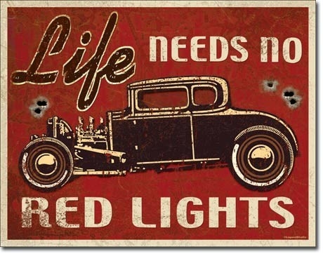 Posters Plechová cedule LIFE NEEDS ROD, (41 x 32 cm)