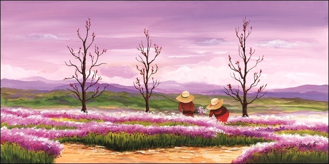 Posters Reprodukce Maria Teresa Gianola - Sbírání na jaře , (100 x 50 cm)