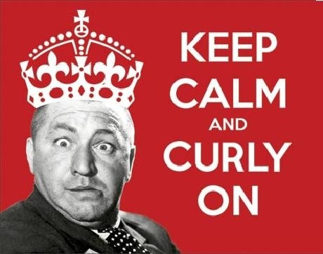 Posters Plechová cedule STOOGES - KEEP CALM - Curly On, (40 x 31,5 cm)