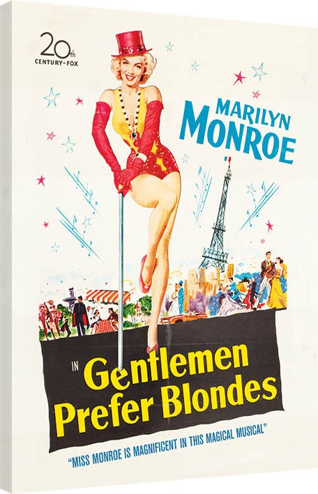 Posters Obraz na plátně Marilyn Monroe - Gentlemen Prefer Blondes, (60 x 80 cm)