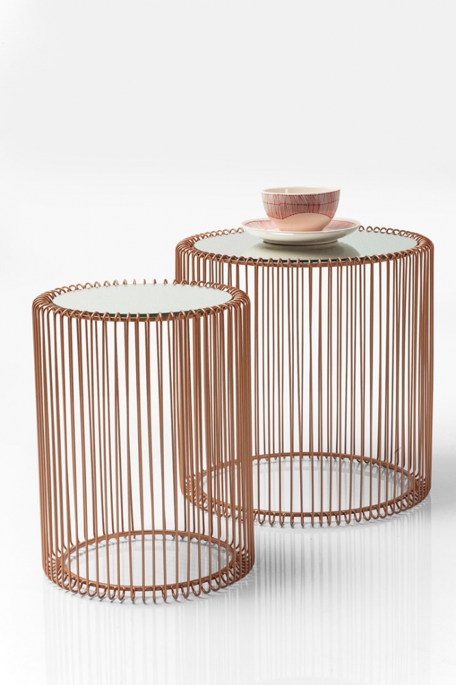 Odkládací stolek Wire Copper (2/Set)