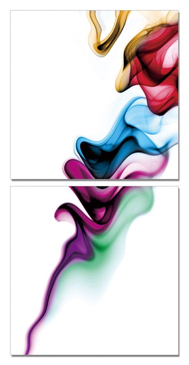 Posters Obraz na zeď - Moderní design - barevný kouř, (70 x 140 cm)