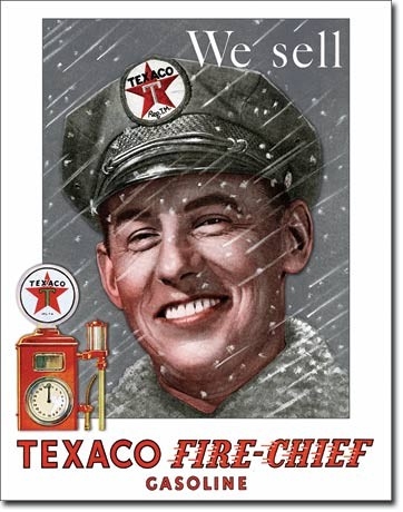 Posters Plechová cedule Texaco - Pump Attendant, (12,5 x 16 cm)