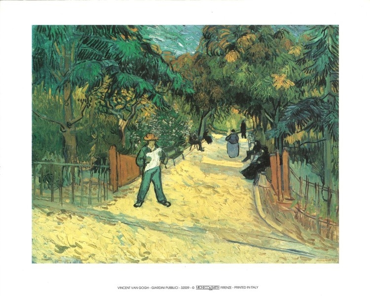Posters Reprodukce Vincent van Gogh - Vchod do veřejné zahrady v Arles, 1888 , (80 x 60 cm)