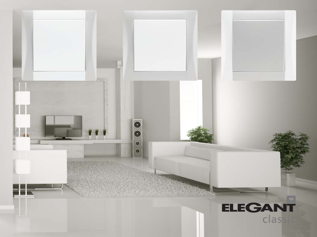 Elegant Classic vypínače kouřově šedá a bílá
