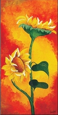 Posters Reprodukce Maria Teresa Gianola - Dvě slunečnice , (50 x 100 cm)