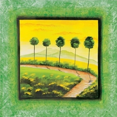 Posters Reprodukce Maria Teresa Gianola - Zelená cesta , (30 x 30 cm)