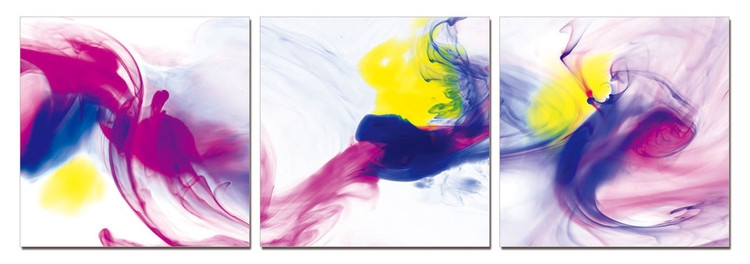 Posters Obraz na zeď - Moderní design - barevný kouř, (210 x 70 cm)