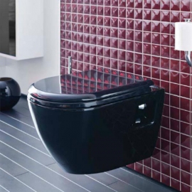 Černý závěsný WC s bidetem 2v1 Tekko TP325