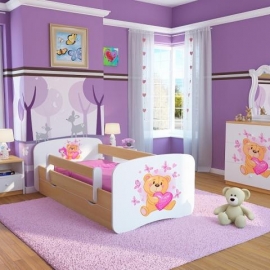 Dětská postel se zábranou Ourbaby - Medvídek