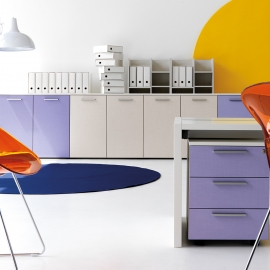 Mercury kancelářský nábytek ve fialové