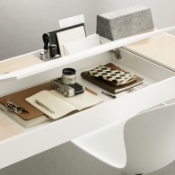 Cupertino bílý kancelářský stůl