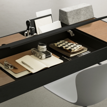 Cupertino kancelářský stůl černý-2