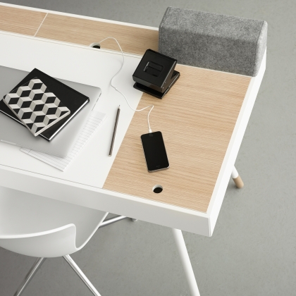 Cupertino bílý kancelářský stůl-2