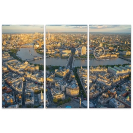 Posters Obraz na plátně Jason Hawkes - London Evening, (100 x 150 cm)