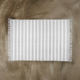 SILENT DANCER Koberec pruhovaný 120 x 170 cm - šedá/bílá