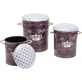 Stolička Storage Royal - set 3 ks