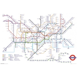 Posters Plakát, Obraz - Transport For London - Underground Map, (91,5 x 61 cm)