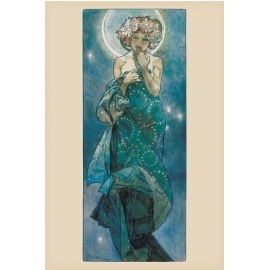 Posters Plakát, Obraz - Alfons Mucha - moon, (61 x 91,5 cm)