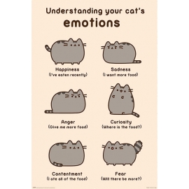 Posters Plakát, Obraz - Pusheen - Cats Emotions, (61 x 91,5 cm)