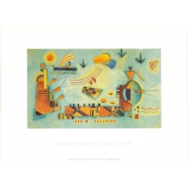 Posters Reprodukce Kandinsky - Mírný postup , (30 x 24 cm)