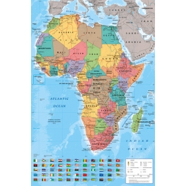Posters Plakát, Obraz - Afrika - Mapa Afriky, (61 x 91,5 cm)