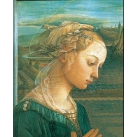 Posters Obraz, Reprodukce - Panna s dítětem a dvěma anděly (část), Lippi, (50 x 70 cm)