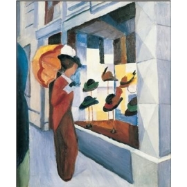 Posters Obraz, Reprodukce - Obchod s klobouky, 1913, Macke August, (50 x 70 cm)
