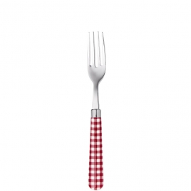 BISTRO Vidlička kostka - červená/bílá