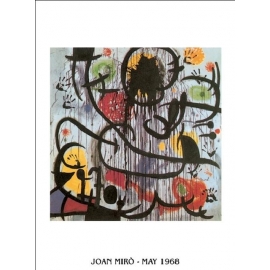 Posters Reprodukce Joan Miró - Květen 1968 , (60 x 80 cm)