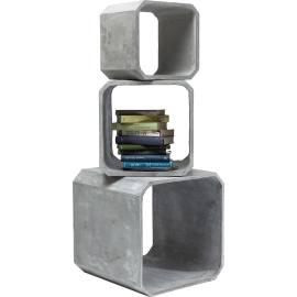 Regál Cube Square Concrete (sada tří)