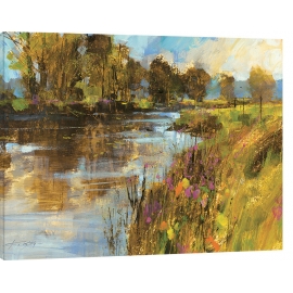 Posters Obraz na plátně Chris Forsey - Spring River, (80 x 60 cm)